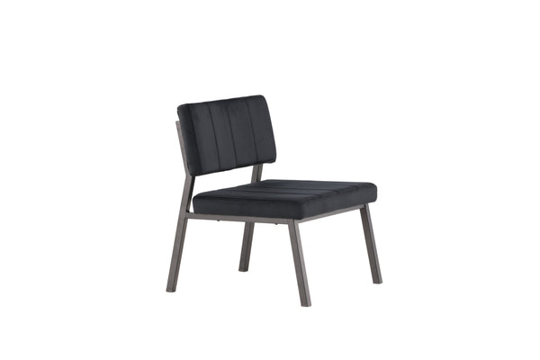 Lounge fåtölj MONETT Sammet 64x74x66cm-Svart