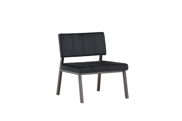 Lounge fåtölj MONETT Sammet 64x74x66cm-Svart