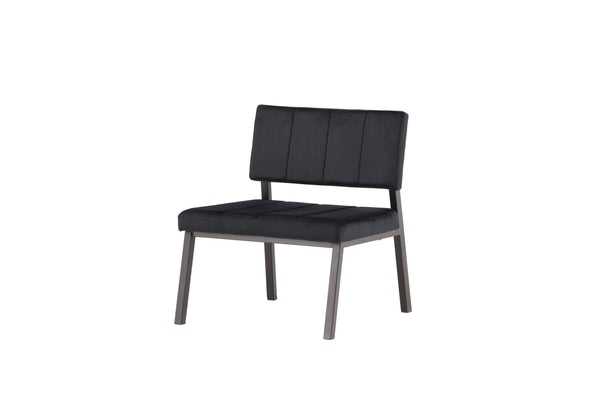 Lounge fåtölj MONETT Sammet 64x74x66cm-Svart