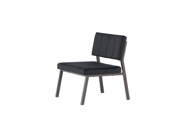 Lounge fåtölj MONETT Sammet 64x74x66cm-Svart