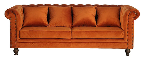 VELVET 3-Sits Soffa Rostig Orange