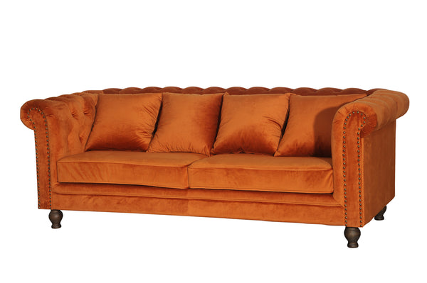 VELVET 3-Sits Soffa Rostig Orange