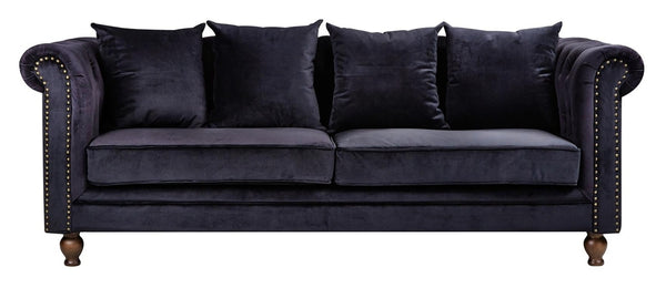 VELVET 3-Sits Soffa Svart