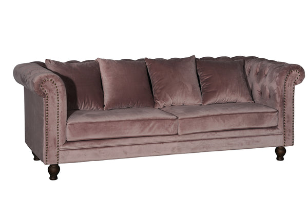 VELVET 3-Sits Soffa Rosa