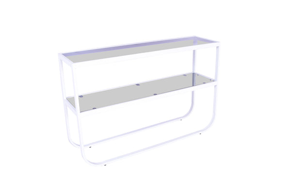 Sidobord ROCKER Glas 30x110 cm-Vit