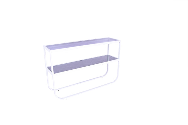 Sidobord ROCKER Glas 30x110 cm-Vit