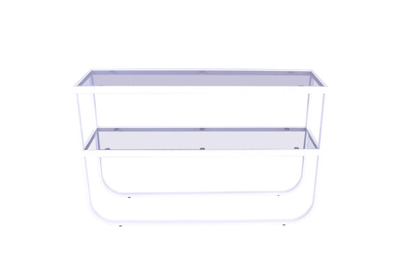 Sidobord ROCKER Glas 30x110 cm-Vit