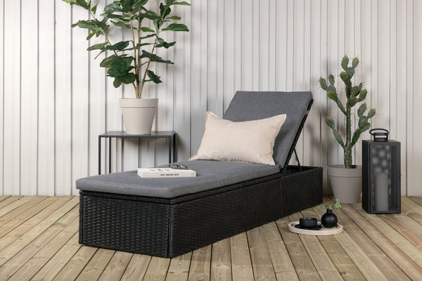 Deckchairs QUAD Synthetic rattan Black