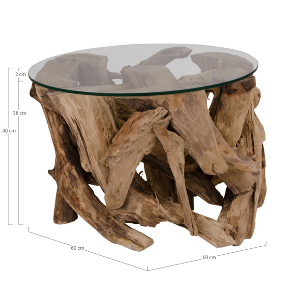 Soffbord GRAND CANYON Teak Ø60x40 cm Natur