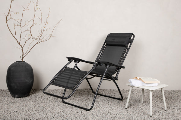 Deckchairs MELKER Textilen Black