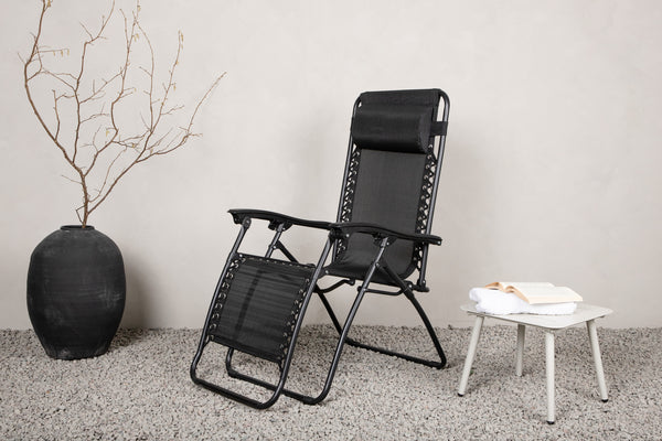 Deckchairs MELKER Textilen Black