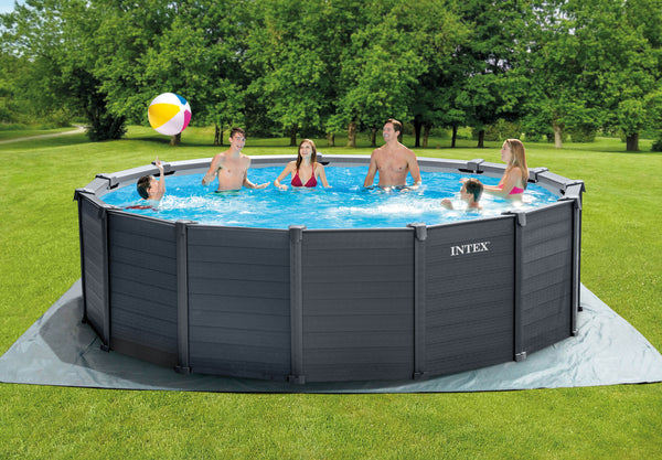 INTEX Swimming pool Graphite panel 478 x 124 cm