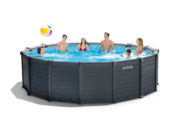 INTEX Swimming pool Graphite panel 478 x 124 cm