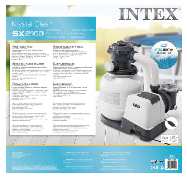 INTEX Sandfilterpump 6m3 per Timme | Upp till 30 000 liter