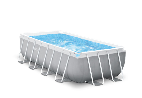 INTEX Prism Frame Pool 488 x 244 x 107 cm - Rektangulär Pool Ovan Jord