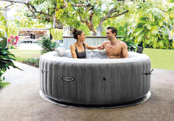 INTEX Uppblåsbar Jacuzzi Greywood Deluxe 4 Personer