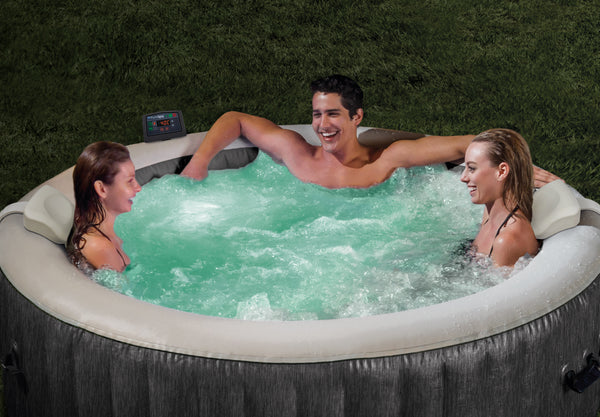 INTEX Uppblåsbar Jacuzzi Greywood Deluxe 4 Personer