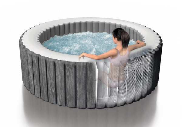 INTEX Uppblåsbar Jacuzzi Greywood Deluxe 4 Personer