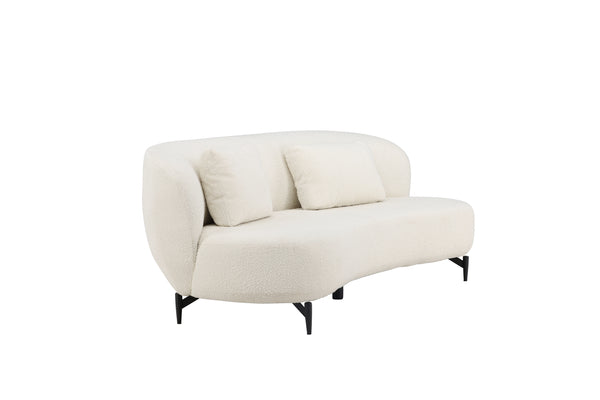 3-Seater Sofa LUNA Boucle White