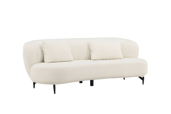 3-Seater Sofa LUNA Boucle White