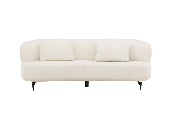 3-Seater Sofa LUNA Boucle White