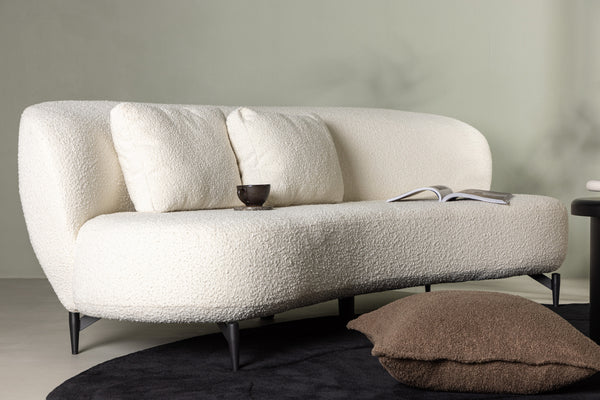 3-Seater Sofa LUNA Boucle White