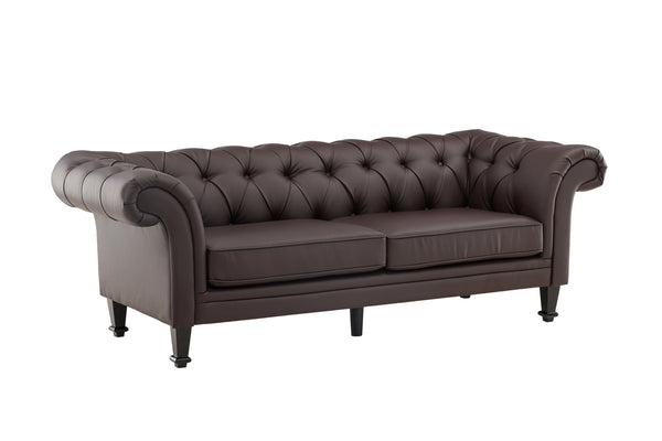 ÄTRAN 3-Sitzer-Sofa PU Braun