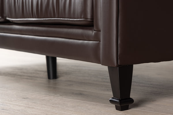 ÄTRAN 3-Sitzer-Sofa PU Braun