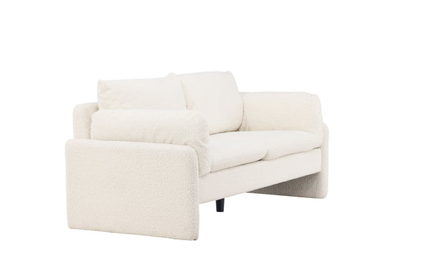 2-Sitzer-Sofa VINDEL Teddy Weiß