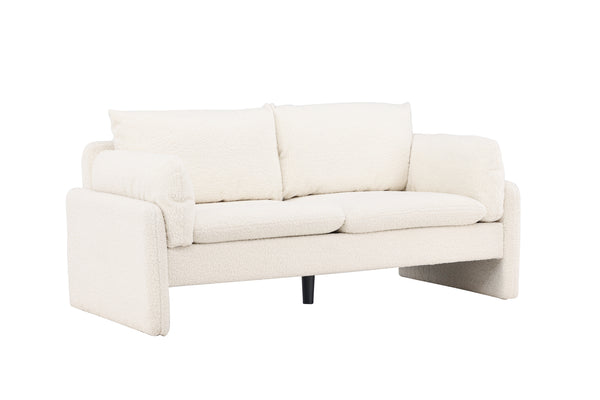 2-Sitzer-Sofa VINDEL Teddy Weiß