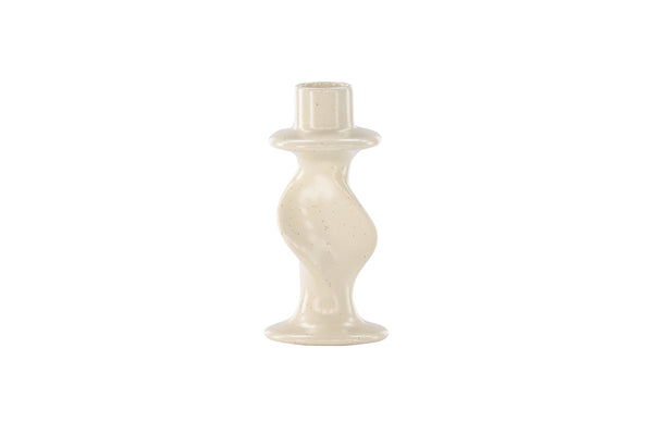 Ljusstakar GLORY Stengods Beige Prickar - ⌀6*H12cm