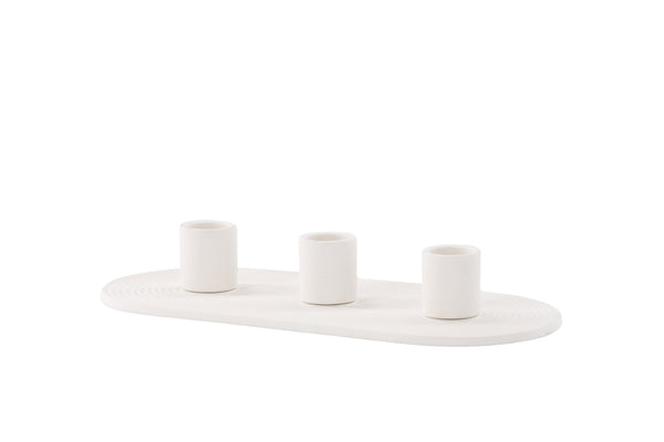 Candlesticks DIAN White - W24*H4cm