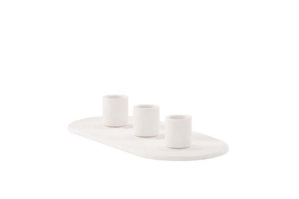 Candlesticks DIAN White - W24*H4cm