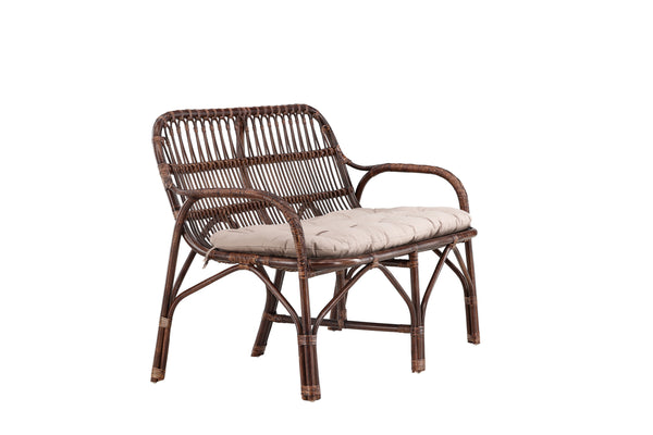 Sofa NELLA 2-Seater Rattan Brown