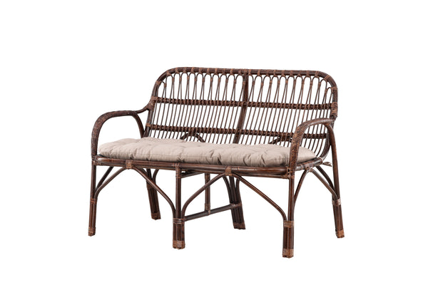 Sofa NELLA 2-Seater Rattan Brown