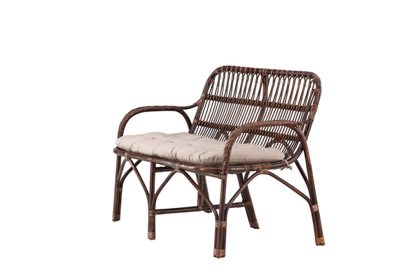 Sofa NELLA 2-Seater Rattan Brown