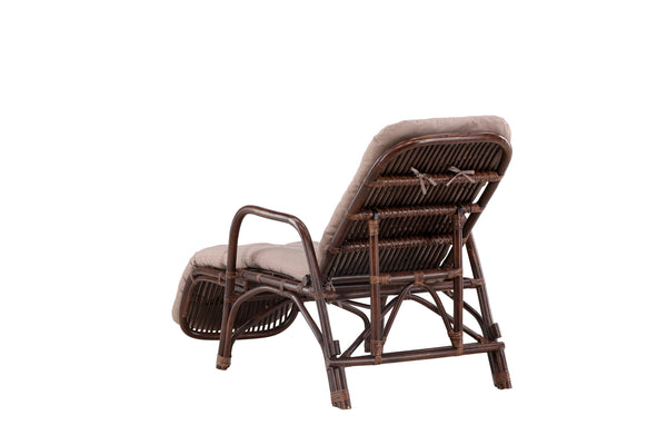 Sun loungers NELLA Rattan Dark walnut