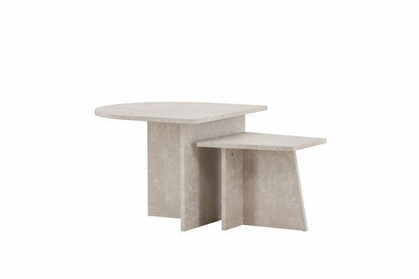 Couchtisch SALA MDF Tisch 1: 60*60*45 Tisch 2: 40*40*35 Beige