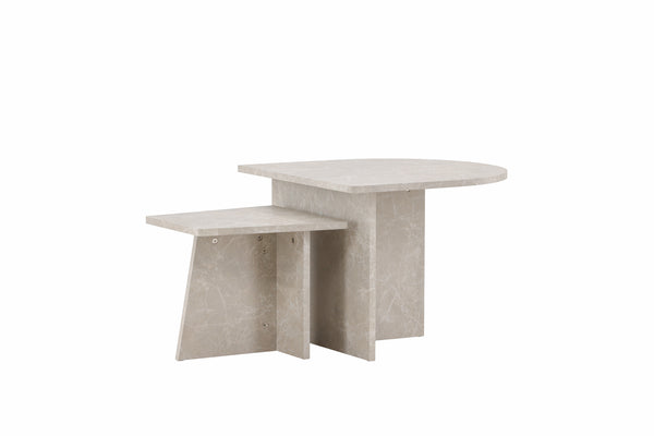 Couchtisch SALA MDF Tisch 1: 60*60*45 Tisch 2: 40*40*35 Beige