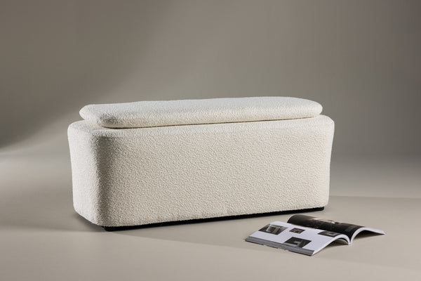 Ottoman LAUREL Boucle Beige