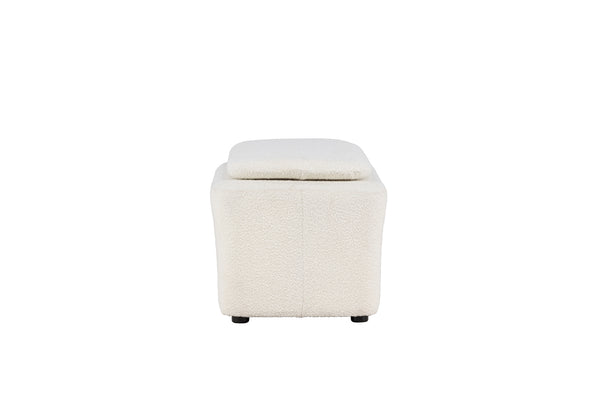 Ottoman LAUREL Boucle Beige