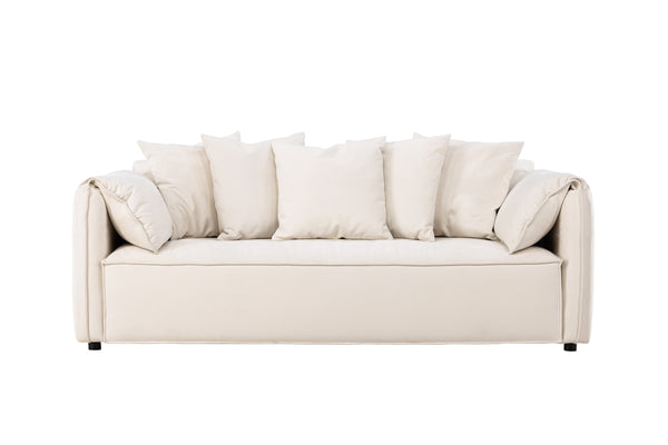 3-Seater Sofa TOREKOV Polyester White