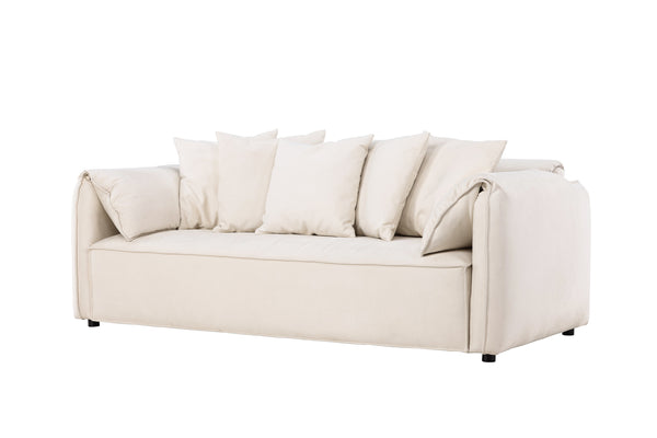 3-Seater Sofa TOREKOV Polyester White