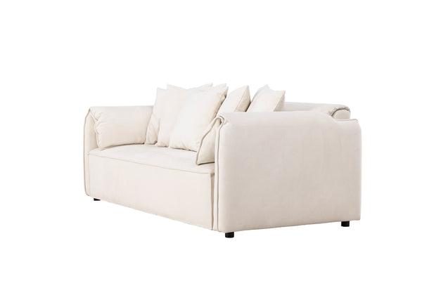 3-Seater Sofa TOREKOV Polyester White