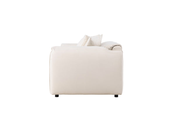 3-Seater Sofa TOREKOV Polyester White