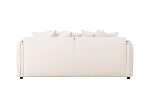 3-Seater Sofa TOREKOV Polyester White