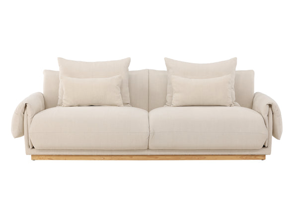 3-Seater Sofa MOLLÖSUND Polyester Beige 