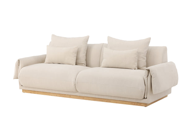 3-Seater Sofa MOLLÖSUND Polyester Beige 