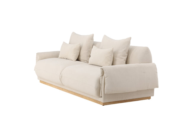 3-Seater Sofa MOLLÖSUND Polyester Beige 