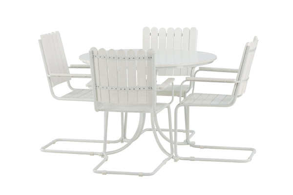 Dining groups HOLMSUND Aintwood 2in1 (Dining table &amp; Dining chairs) White